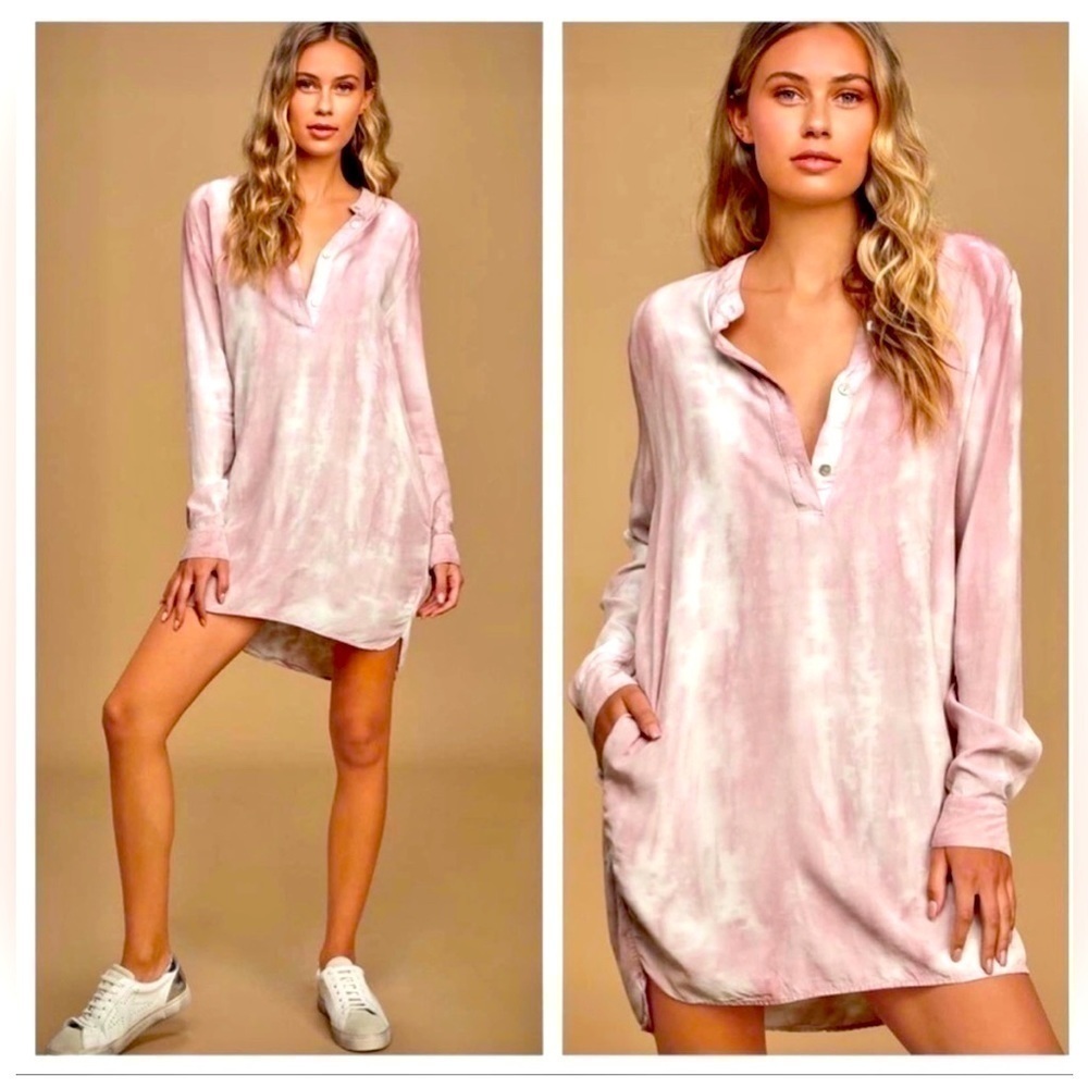 🖤 ADORABLE & COMFY women’s mauve, tie-dye dress size small - fits small/medium